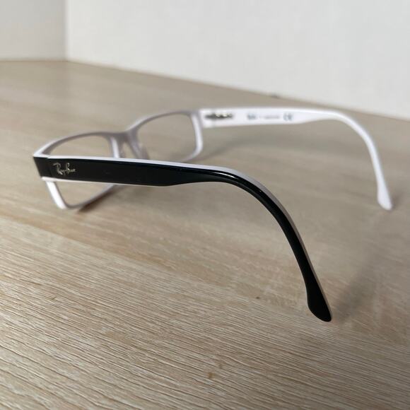 Ray-Ban RB5114 2097 Rectangle Black White Eyeglasses Frame Only 52-16-135 - Picture 7 of 8